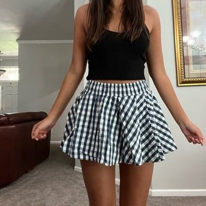 EUC Hollister Blue and White Puffy Mini Skirt